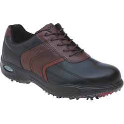 Ecco Sports Saddle-Hydromax-Black/Cognac/Bison Golf Shoes Picture