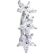 Jewelry : Solid 14KT White Gold TOP MOUNT Cubic Zirconia LILY DROP Belly Ring