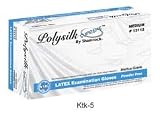 Shamrock 13114 Powder Free Polysilk Low Protein Polymer Coated Latex Extra Large Examination Gloves - Sold by the Case