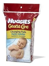 Huggies Changing Pads - Disposable, Case of 40 (5 packs of 8 pads)