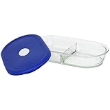 Pyrex Storage Deluxe 5-1/2-Cup Divided Dish with Lid