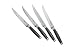 CulinHome Platinum Collection 4-Piece Steak Knife Set with Black Handles