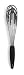 Chef'n WSK-532BK Kitchzen Tall Silicone Whisk, Black