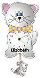 Personalised Cat Pendulum Wall Clock