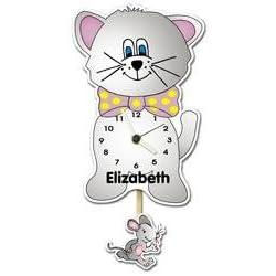Personalised Cat Pendulum Wall Clock