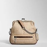 AUTHENTIC COACH BONNIE STRAW LEATHER OLIVE PURSE 13396 (Camel)