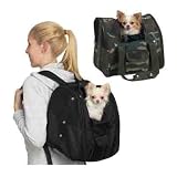 Casual Canine Black Versatile Backpack Pet Dog & Cat Carrier 14