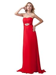 A-line Strapless Floor Length Sweetheart Empire Natural   Waistline Chiffon Cutout Beaded Lace Prom Dress 