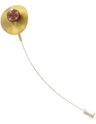 Les Poulettes Jewels - Sterling Silver Brooch with Gilt Lilly and 10 mm Freshwater Pearl