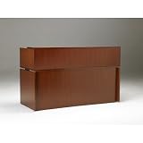 Mayline Stella Reception Center with 72" x 30" Desk and Reception Counter in Toffee