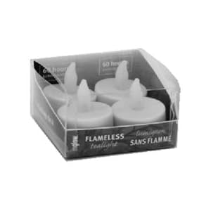 Northern International #CG10059WH4 4PK Battery Operated Tea Light Candle by NORTHERN INTERNATIONAL INC