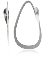 Melissa Joy Manning "MJM Classic" Sterling Silver Small Triangle Hoop Earrings