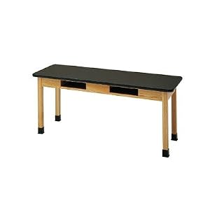 Diversified Woodcrafts C7192K30N UV Finish Solid Oak Wood Table with Book Compartment and ChemGuard Top, 54" Width x 30" Height x 36" Depth, 500lbs Capacity by Diversified Woodcrafts
