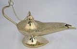 Lamp Alladin Aladdin 9in Brass Genie Magical Free Ship By Canyon Gold