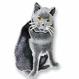 Clearly Charming British Blue Sterling Silver and Enamel Pin