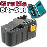 Eigenschaften atlas copco  / AP Werkzeugakku passend zu Atlas copco P161 Akku inkl. 11tlg. Hitachi Bitset 12V/1,4Ah