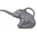 Plastic Gray Elephant Watering Can: Classic Union Products Yard Decoration - Made in the USA!