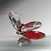 Crystal Medium Butterfly with Red Wings #5802-R