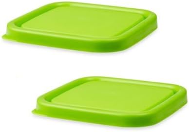 Innobaby EZ Grip Press-to-Seal Replacement Lids in Green (Set of 2)