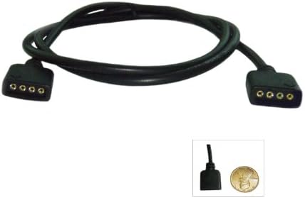 PPA International Marine &amp; RV Black Extension Cable, 2-Feet