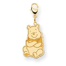 14k Disney Winnie the Pooh Lobster Clasp Charm