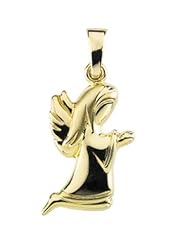 CleverEve Designer Series 14K Yellow Gold 0.95 grams Praying Angel Pendant 17.75 x 11.25mm