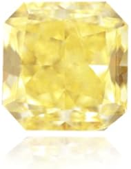1 Ct Light Yellow Radiant Natural Loose Diamond, FLY Color, VS Clarity