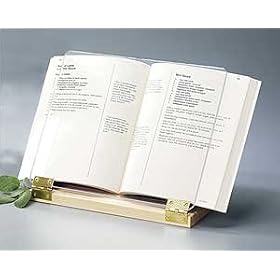 Clear Solutions Brass Hinged Cookbook Holder by CS Household