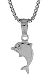 Sterling Silver Teeny Dolphin Pendant, Made in Italy, 5/16 in. (8mm) Tall