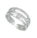 .925 Sterling Silver Toe Ring with CZ Stones