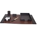 6 Piece Desk Set - Brown Leather