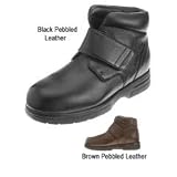 Drew Shoes BIG EASY Velcro Boot Shoe - Men's - Black Pebbled Leather Size: 10 Width: 4W - 1 pair