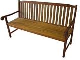UKX Hardwood Garden Furniture 3 Seater Park Bench