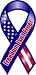 Freedom Isn't Free! Red White & Blue 8 Ribbon Car Magnet