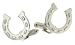 Rhodium plated horse shoe cufflinks with presentation box