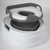 Tippitoes Soft Seat Potty Trainer and Step Stool - White/Grey
