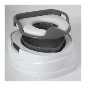 Tippitoes Soft Seat Potty Trainer and Step Stool - White/Grey