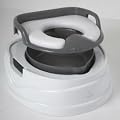 Tippitoes Soft Seat Potty Trainer and Step Stool - White/Grey