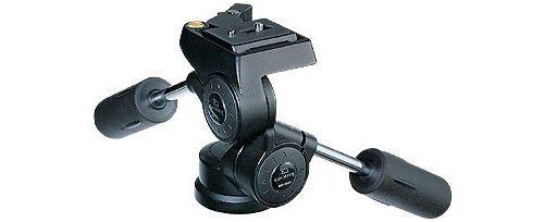 Giottos MH-5001 3-way Pan Head with Double Locking Quick Release, 2 Levels, Supports 18 lbs.
