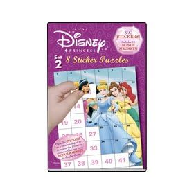  Disney Princess Sticker Puzzle Book #2 w/ Magnets New