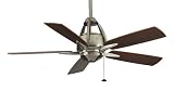 Fanimation FP5620PW Huxley Ceiling Fan, Pewter Finish, 5 Cherry/Walnut Blades