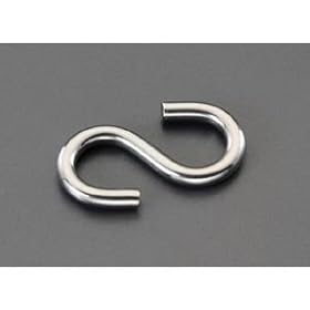 【クリックでお店のこの商品のページへ】3.9x40mm[ステンレス製]Sカン(5個入)