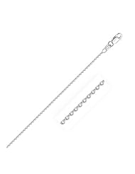 1.5mm 14K White Gold Round Cable Link Chain