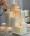 SIZE Round Pillar Candle - White