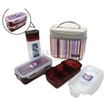 Bento Lunch Box Set - Airtight - Microwave, Dishwasher, Freezer Safe