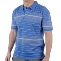 Dunlop Stripe Polo Azure Blue Extra Lge