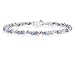 10k White Gold Diamond and Tanzanite Bracelet