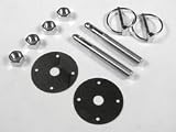 Hood And Deck Pinning Kit Incl. 2 Chromed Torsion Clips/Screw-On Scuff Plates/Hardware 0.5 in. Clips NASCAR Style
