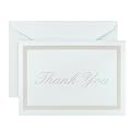 Pearl Border Set of 100 Thank You Cards