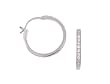 Sterling Silver Channel Set Round CZ Earrings